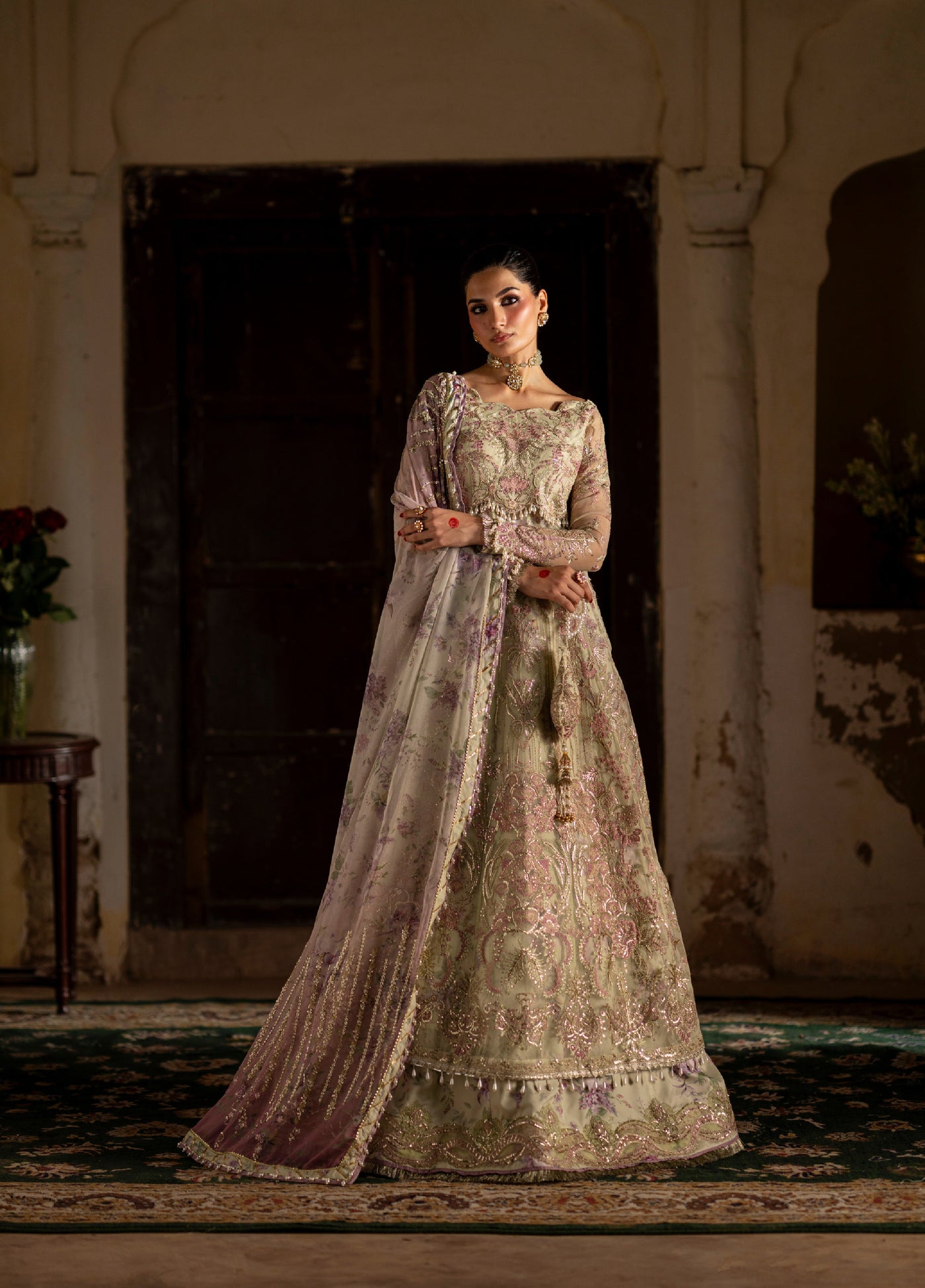 Dastan E Ishq by Ajr Festive Embroidered Unstitched Net 3 Piece Suits AJR25DI D-7 Ghazal - Formals Collection