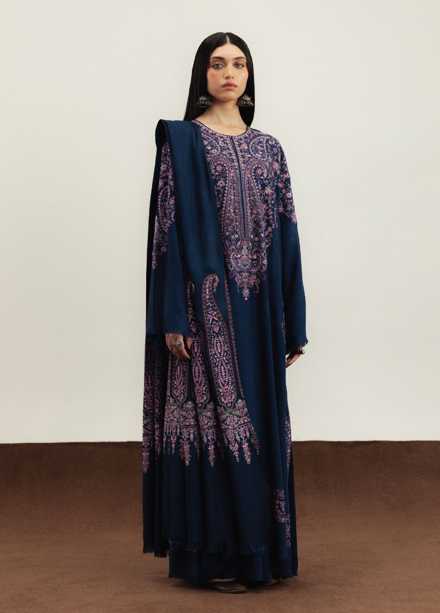 Zara Shahjahan Unstitched Casuals Marina Embroidered Suits 3 Piece CZS25WC D3-Neelum - Casuals Collection