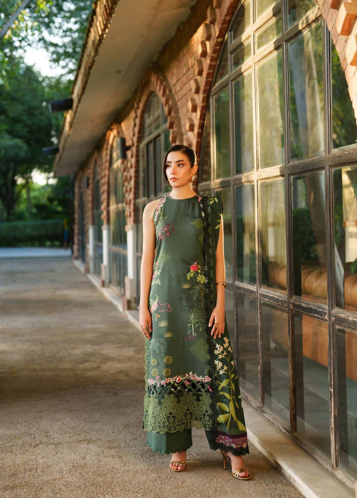 Meraki by Asifa And Nabeel Unstitched Viscose Embroidered Suits 3 Piece AN25MW ANM-01-Jade Dusk - Casual Collection