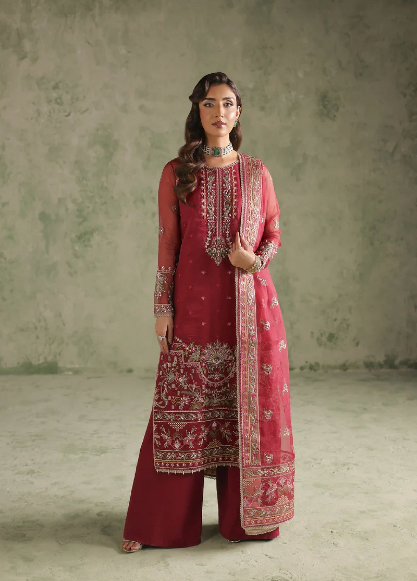 Esmeree by Imran Ramzan Embroidered Unstitched Organza 3 Piece Eden Di Rubino - Formals Collection