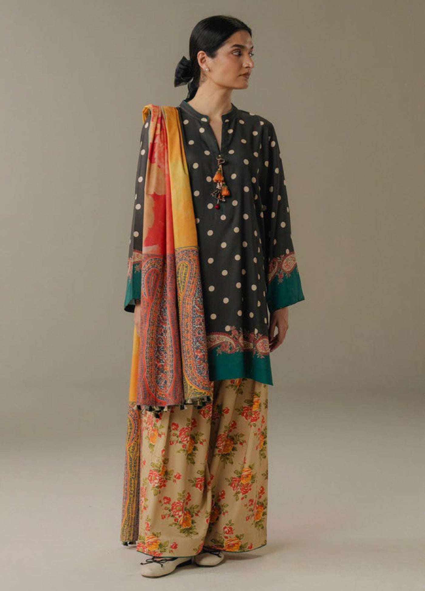 Coco by Zara Shahjahan Prints Unstitched Linen Suits 3 Piece CZS25PW Paper Moon D-3A - Winter Collection