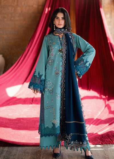 Zync by Florent One Nation Unstitched Khaddar Embroidered Suits 3 Piece FL25ON FL-2B - Casual Collection