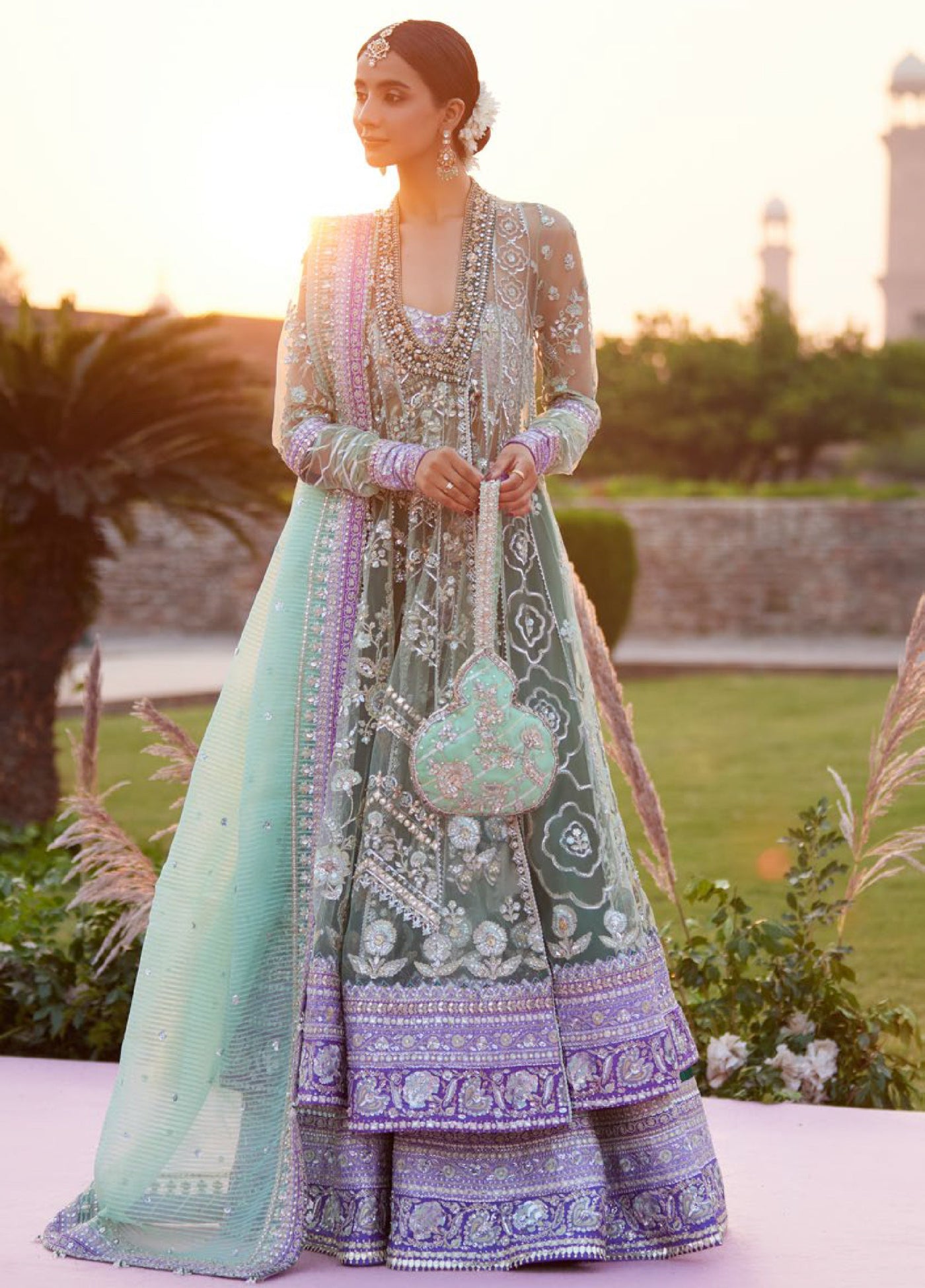 Zaha by Khadija Shah Gossamer Unstitched Embroidered Suits 3 Piece ZL25GF ZC25-03 - Festive Collection