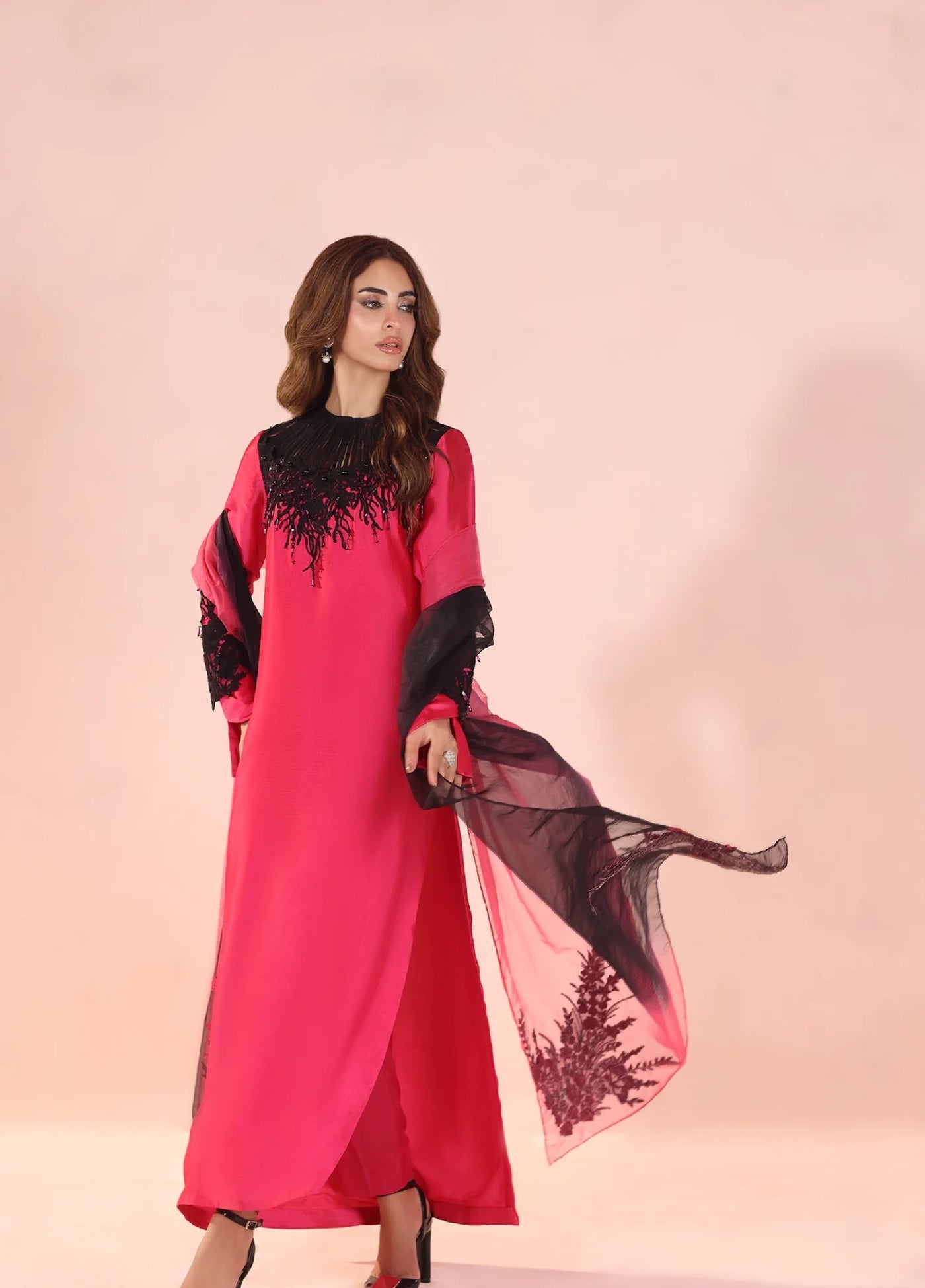 Eterna by Musferah Saad Pret Embroidered Tissue Silk 3 Piece Dark Romance - Festive Collection