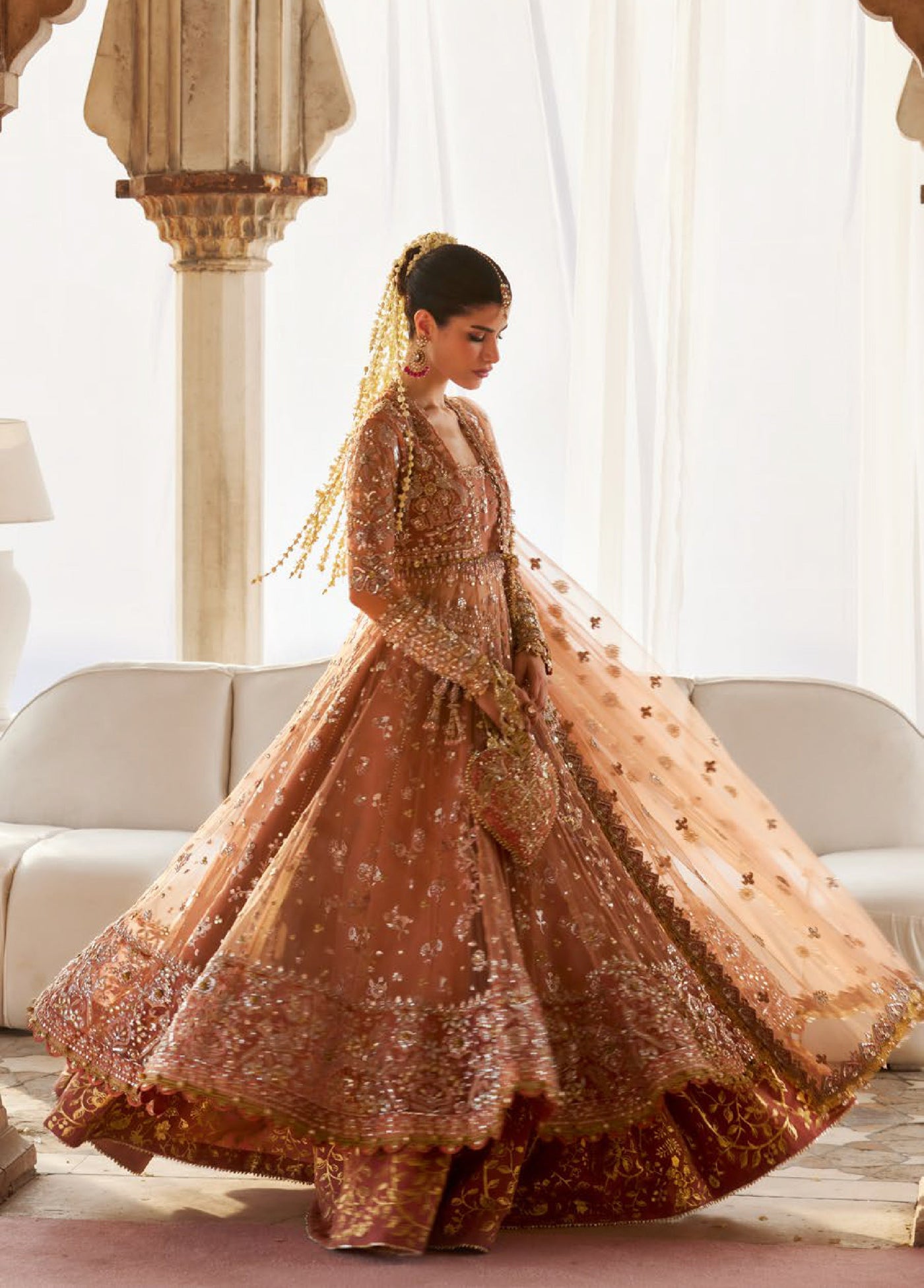 Zaha by Khadija Shah Gossamer Unstitched Embroidered Suits 3 Piece ZL25GF ZC25-08 - Festive Collection