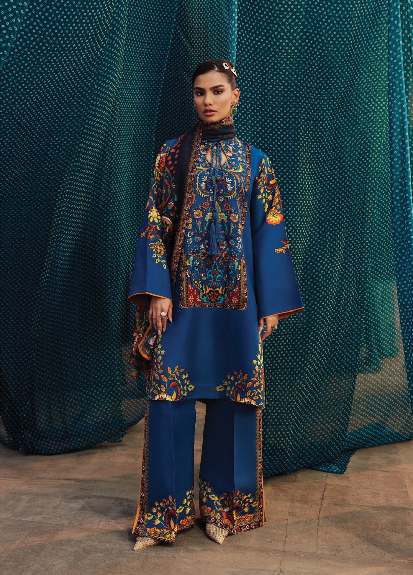 Aik Roz by Aik Atelier Unstitched Khaddar Printed Suits 3 Piece AIK25RK Look 03 - Winter Collection