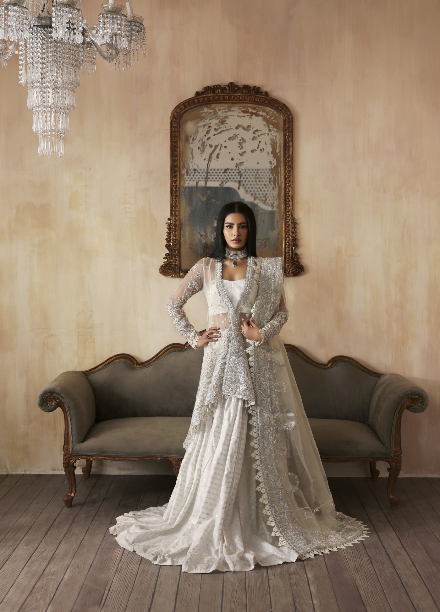 Jahanara by Zarposh Embroidered Organza Suits Unstitched 3 Piece ZP25JF Zarunisa - Festive Collection