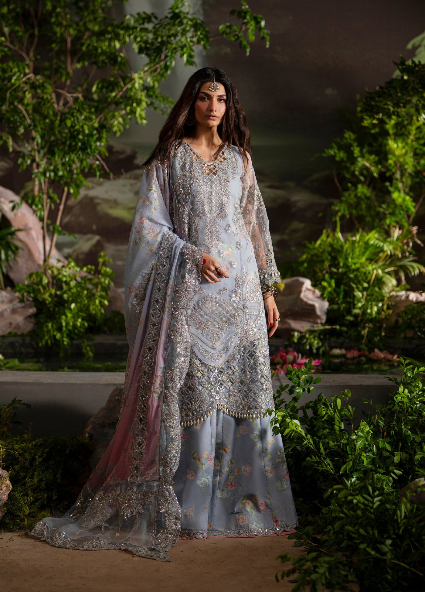 Dastan E Ishq by Ajr Festive Embroidered Unstitched Net 3 Piece Suits AJR25DI D-6 Mahjabeen - Formals Collection