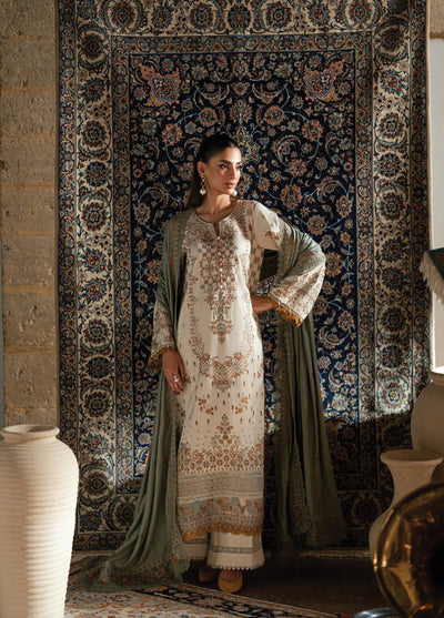 Zync by Florent One Nation Unstitched Khaddar Embroidered Suits 3 Piece FL25ON FL-1A - Casual Collection