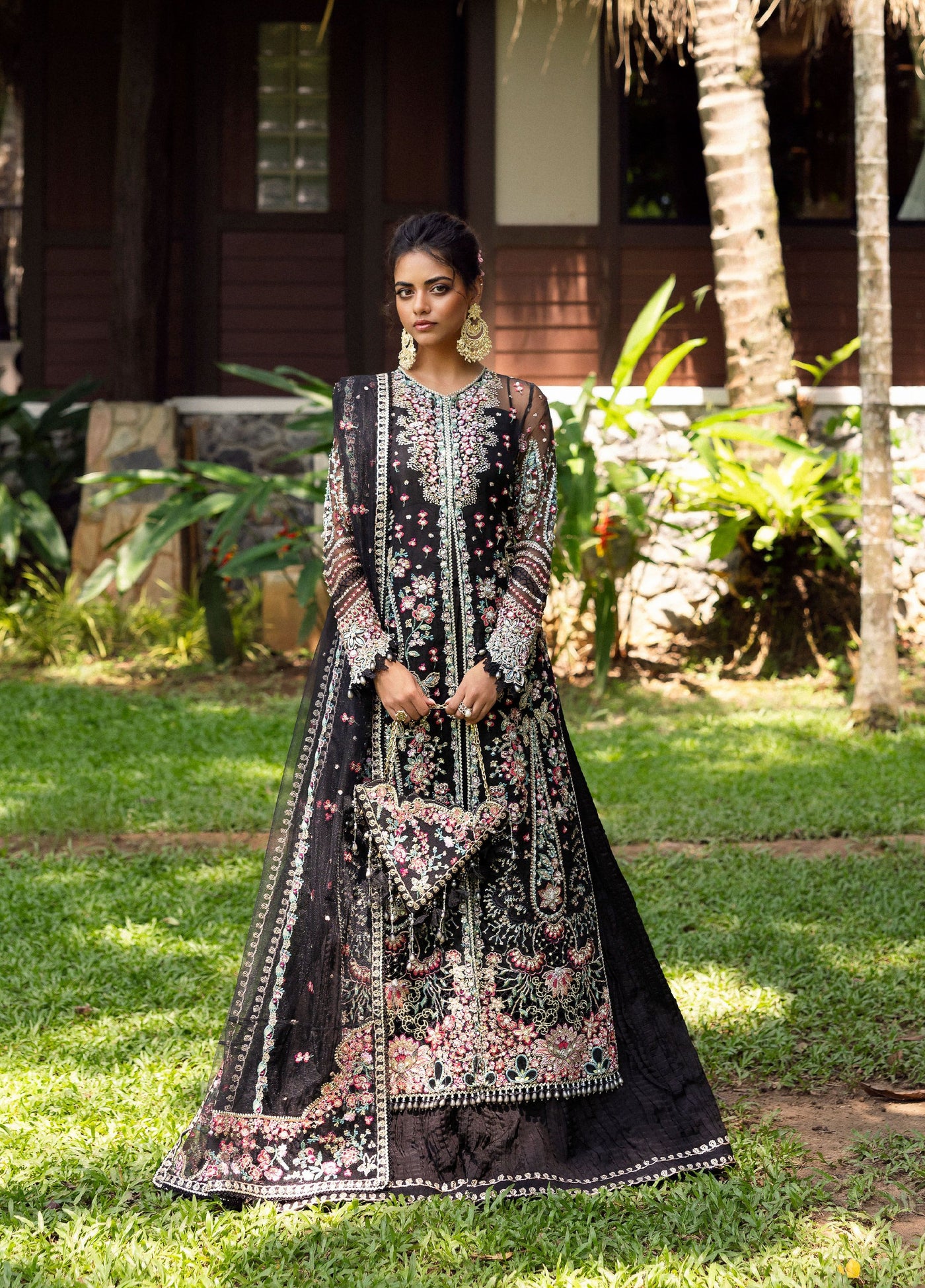 Saira Rizwan Unstitched Organza Embroidered Suits 3 Piece SR25UF SRF25-02 Avina - Formal Collection