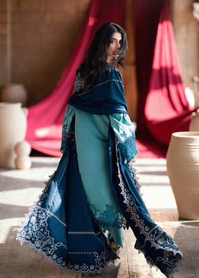 Zync by Florent One Nation Unstitched Khaddar Embroidered Suits 3 Piece FL25ON FL-2B - Casual Collection