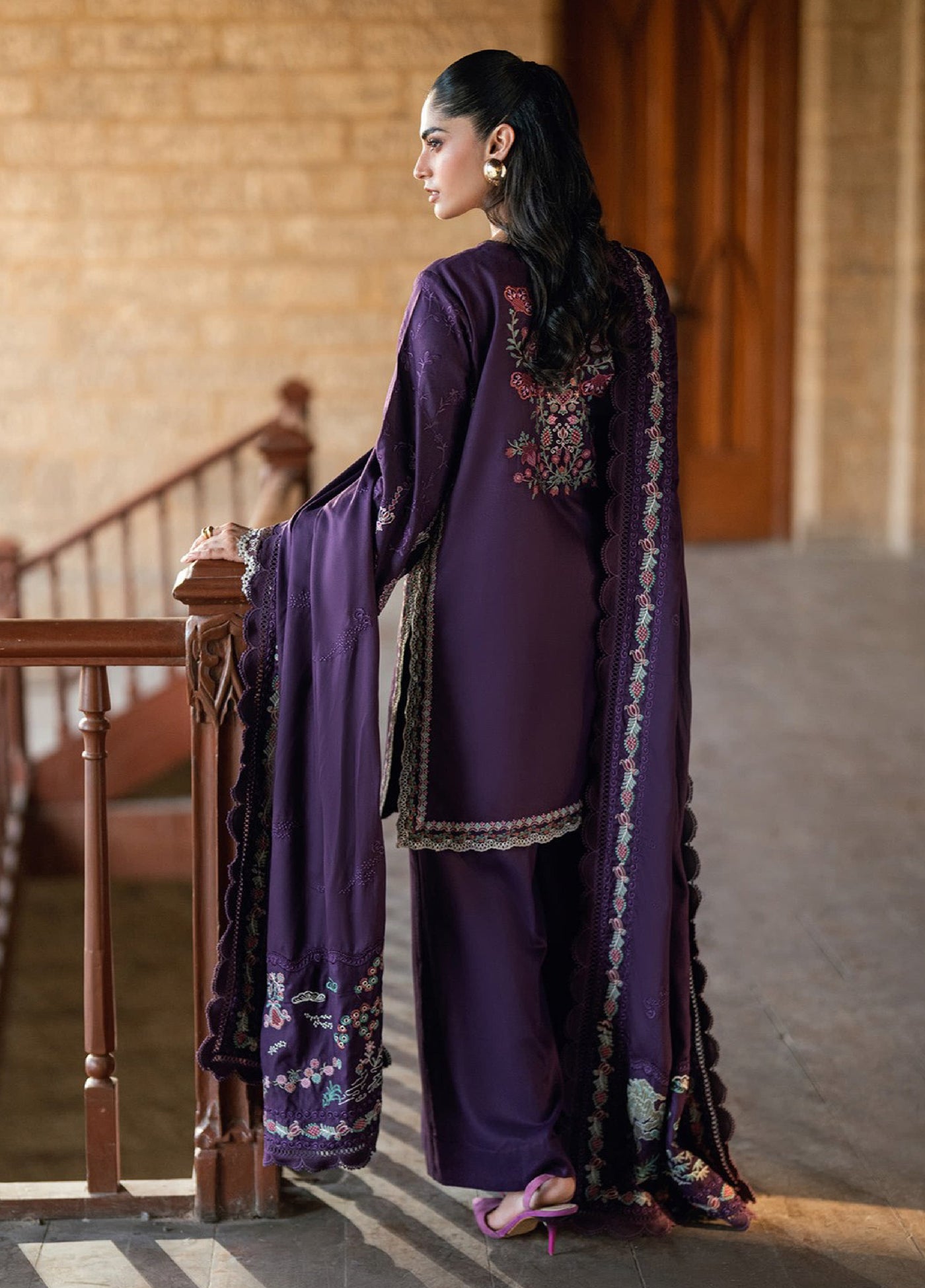 Zync by Florent One Nation Unstitched Khaddar Embroidered Suits 3 Piece FL25ON FL-7A - Casual Collection