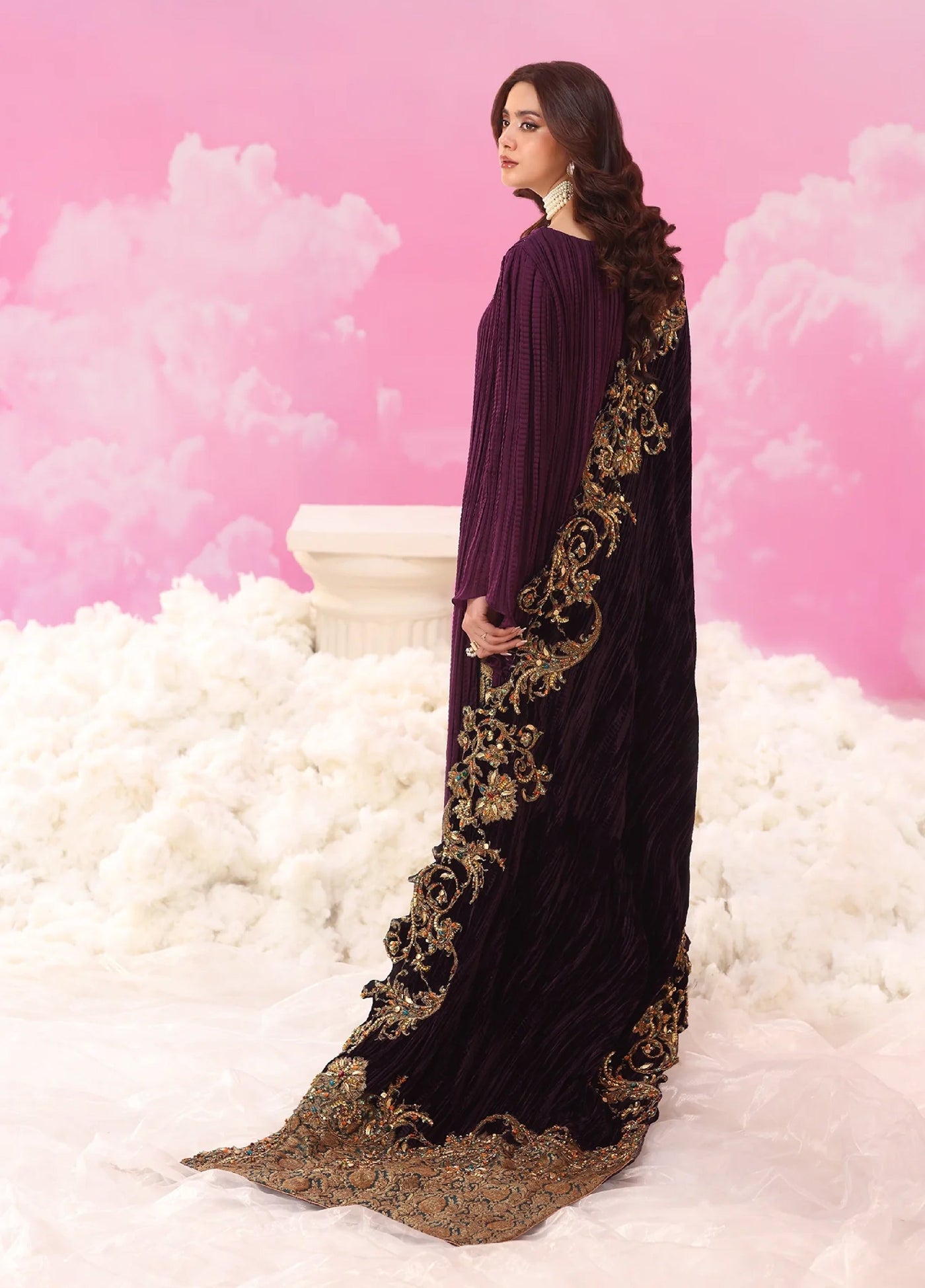 Mount Olypus by Musferah Saad Pret Embroidered Chiffon 2 Piece Amethyst Majesty - Pret Collection