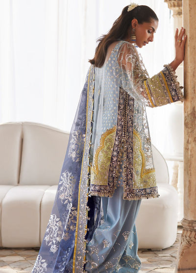 Zaha by Khadija Shah Gossamer Unstitched Embroidered Suits 3 Piece ZL25GF ZC25-04 - Festive Collection