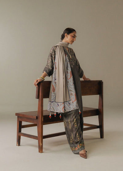Coco by Zara Shahjahan Prints Unstitched Linen Suits 3 Piece CZS25PW Autumn Line D-10A - Winter Collection