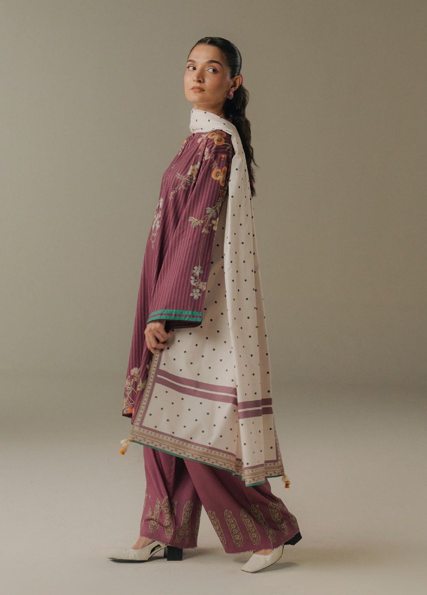 Coco by Zara Shahjahan Prints Unstitched Linen Suits 3 Piece CZS25PW Amber Days D-1A - Winter Collection