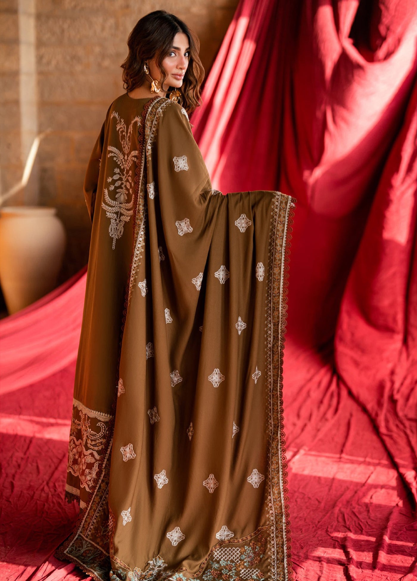 Zync by Florent One Nation Unstitched Khaddar Embroidered Suits 3 Piece FL25ON FL-6A - Casual Collection