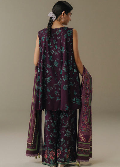 Coco by Zara Shahjahan Prints Unstitched Linen Suits 3 Piece CZS25PW Wild Fern D-2B - Winter Collection