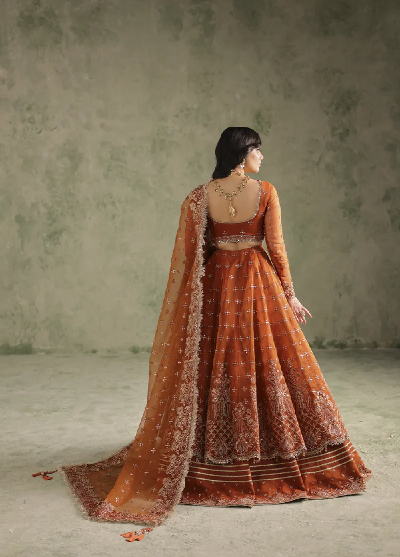 Esmeree by Imran Ramzan Embroidered Unstitched Organza 3 Piece Reine D Ambre - Formals Collection