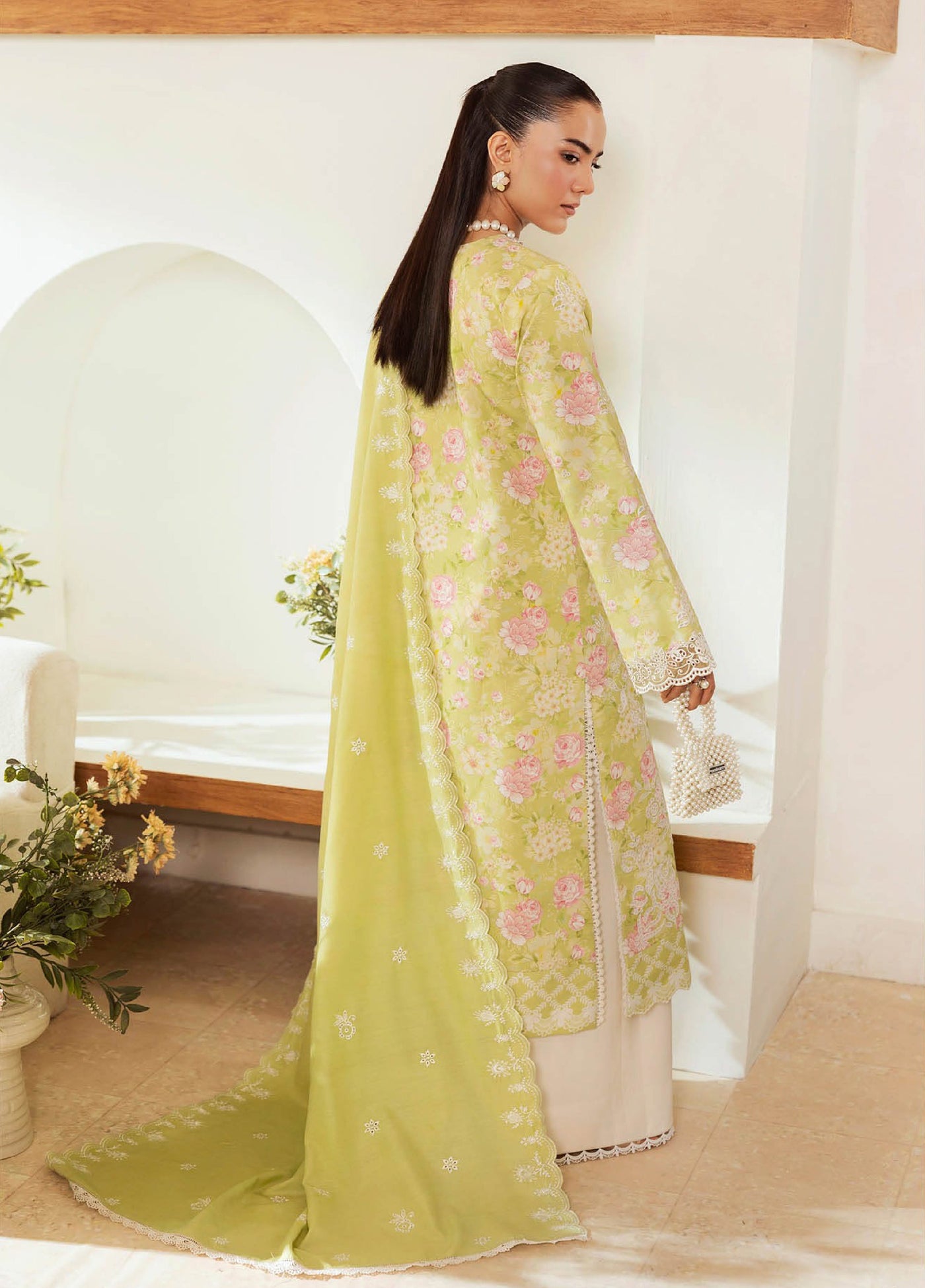Nissa Floral Symphony by Rajbari Embroidered Marina Suits Unstitched 3 Piece RB25NM D-10 - Winter Collection
