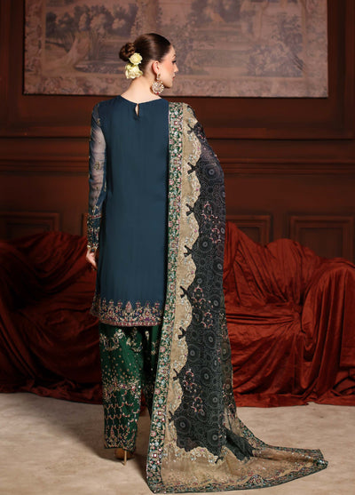 MaAlfaaz By Nureh Festive Unstitched Chiffon Embroidered 3 Piece Suits NU25AF NL-88 - Festive Collection