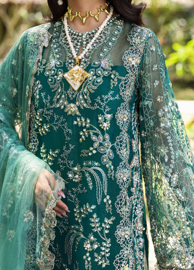 Saira Rizwan Unstitched Organza Embroidered Suits 3 Piece SR25UF SRF25-04 Kiana - Formal Collection