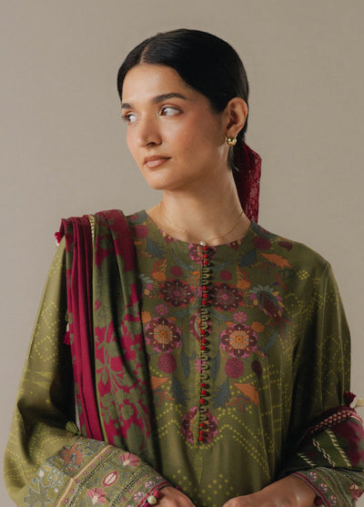 Coco by Zara Shahjahan Prints Unstitched Linen Suits 3 Piece CZS25PW Terracotta Sky D-9A - Winter Collection