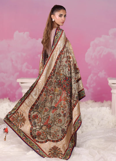 Mount Olypus by Musferah Saad Pret Embroidered Tissue Silk 2 Piece Aurora Rose - Pret Collection