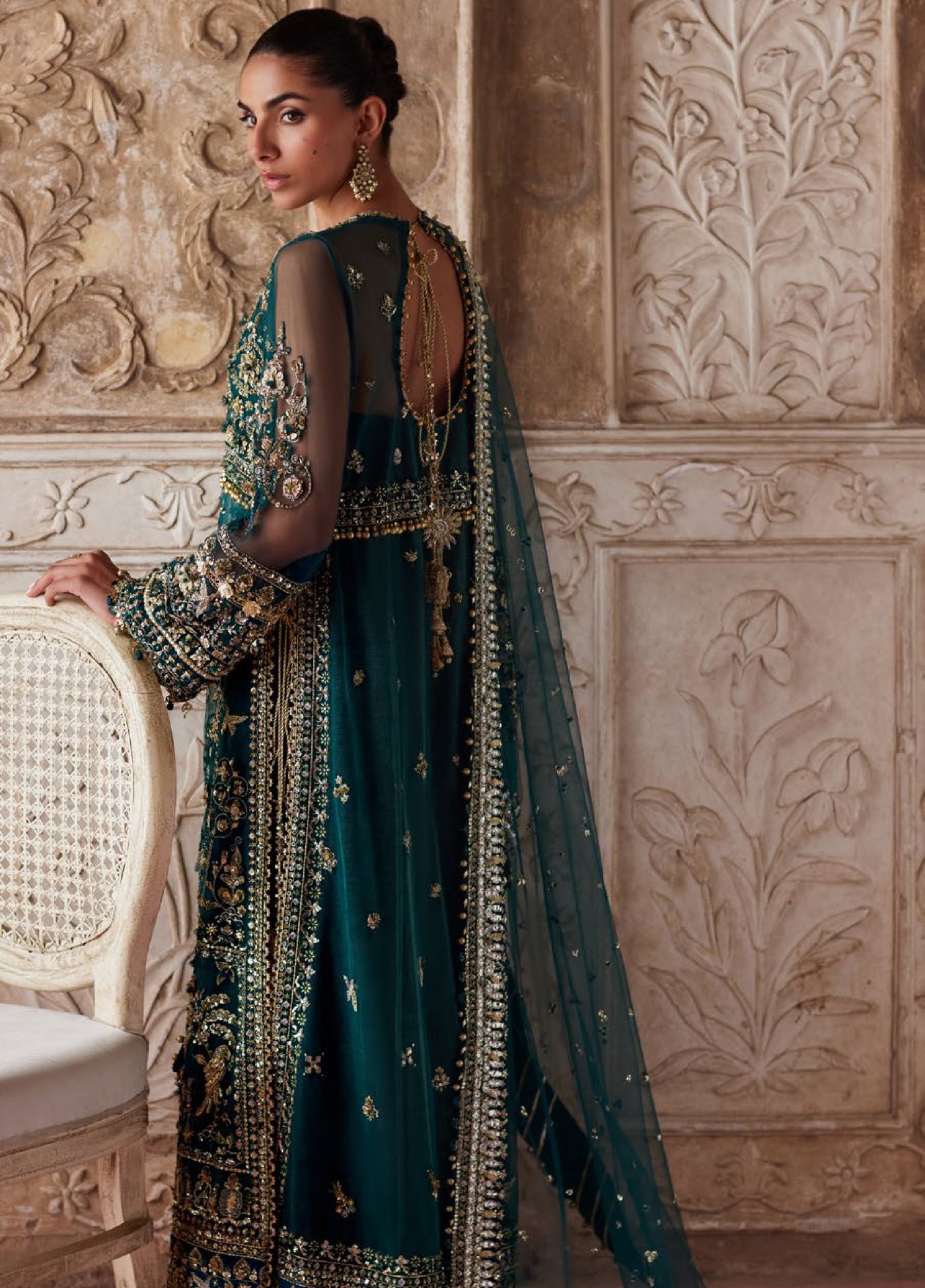 Zaha by Khadija Shah Gossamer Unstitched Embroidered Suits 3 Piece ZL25GF ZC25-05 - Festive Collection
