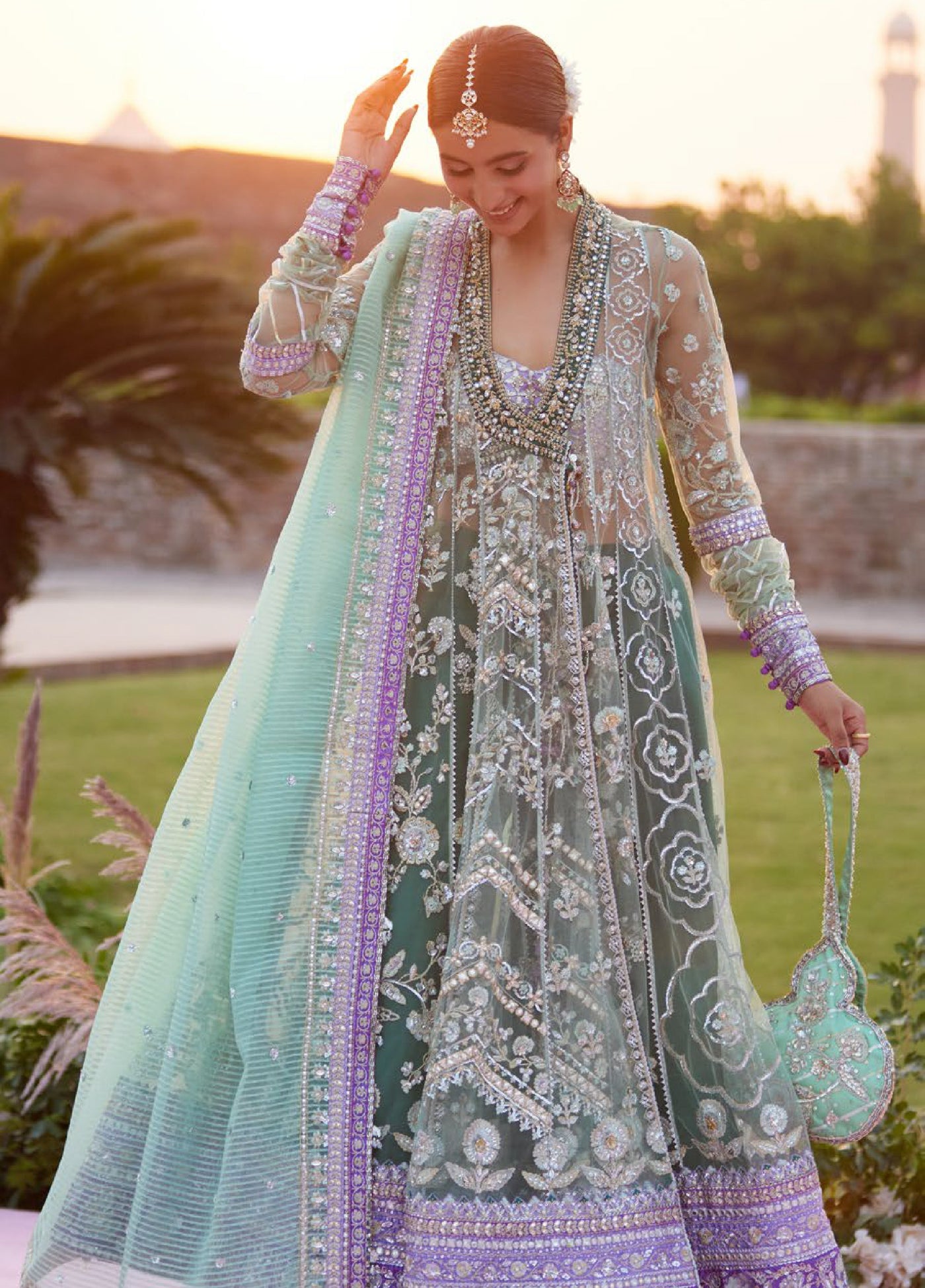 Zaha by Khadija Shah Gossamer Unstitched Embroidered Suits 3 Piece ZL25GF ZC25-03 - Festive Collection
