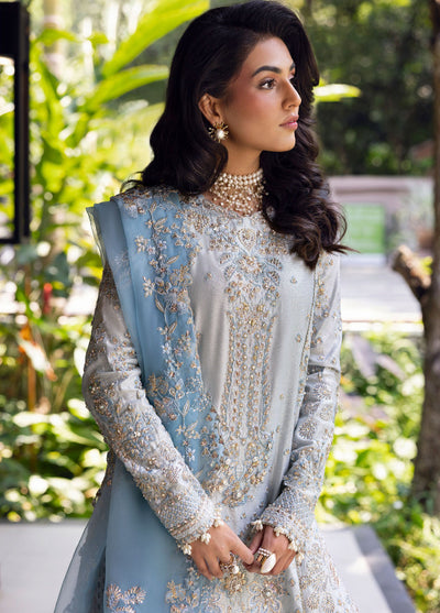 Saira Rizwan Unstitched Tissue Embroidered Suits 3 Piece SR25UF SRF25-06 Soraya - Formal Collection