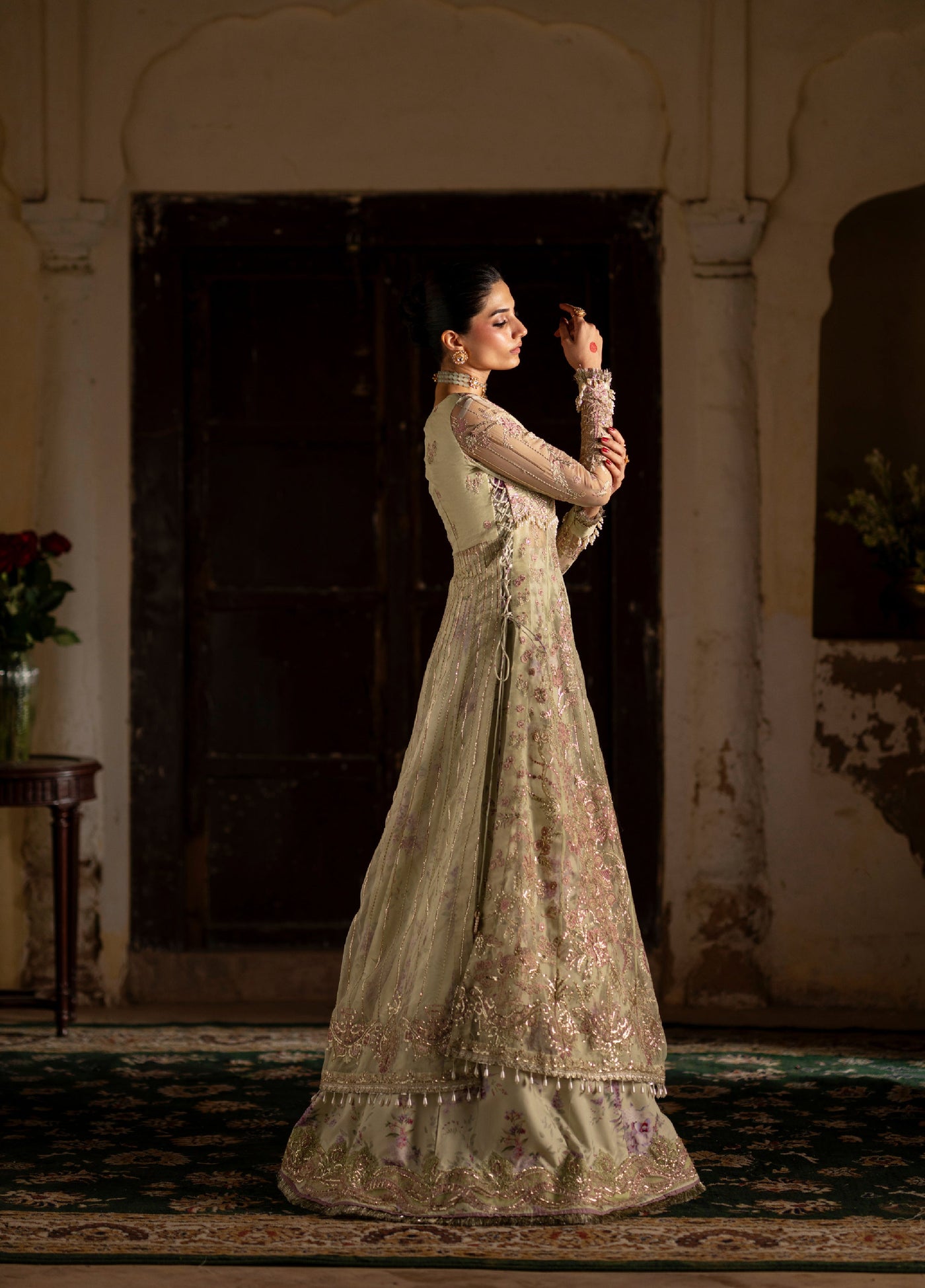 Dastan E Ishq by Ajr Festive Embroidered Unstitched Net 3 Piece Suits AJR25DI D-7 Ghazal - Formals Collection