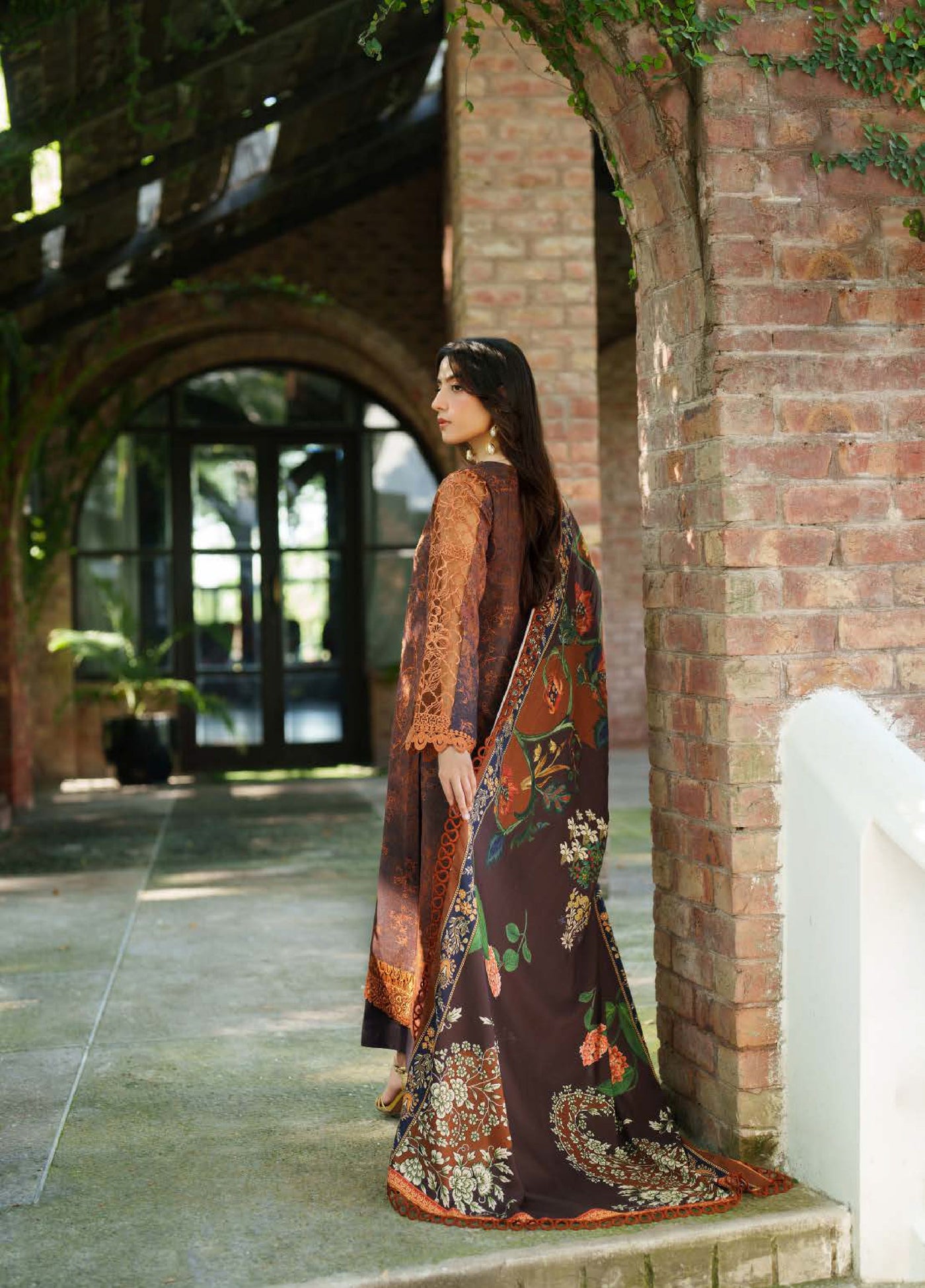Meraki by Asifa And Nabeel Unstitched Viscose Embroidered Suits 3 Piece AN25MW ANM-07-Forest Calm - Casual Collection
