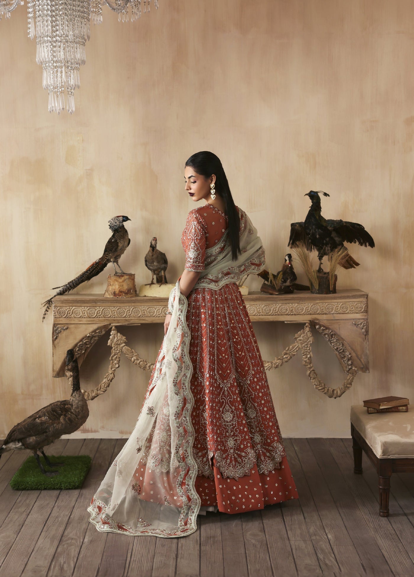 Jahanara by Zarposh Embroidered Organza Suits Unstitched 3 Piece ZP25JF Mahgul - Festive Collection