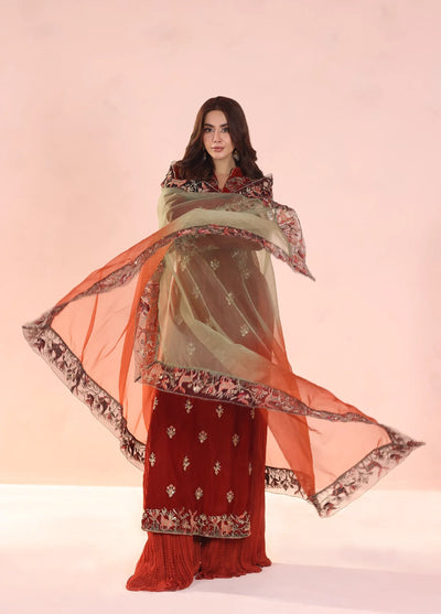 Eterna by Musferah Saad Pret Embroidered Velvet 3 Piece Ember Glow - Festive Collection