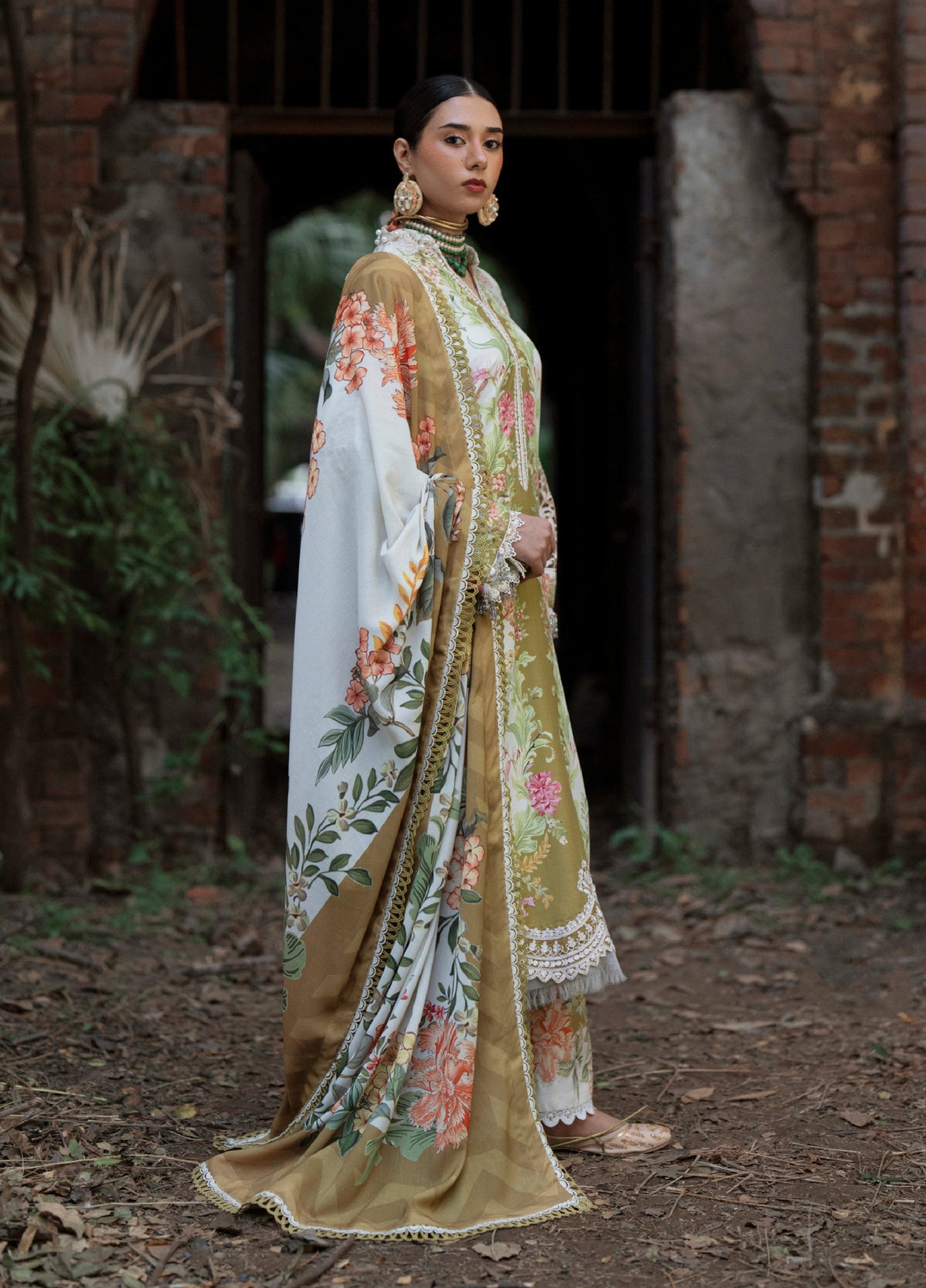 AJR Sard Shaam Embroidered Unstitched Linen Suits 3 Piece AJR25SS AJRW-08 GULRUKH - Winter Collection