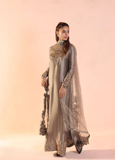 Eterna by Musferah Saad Pret Embroidered Tissue Silk 3 Piece Whispers of Opulence - Festive Collection