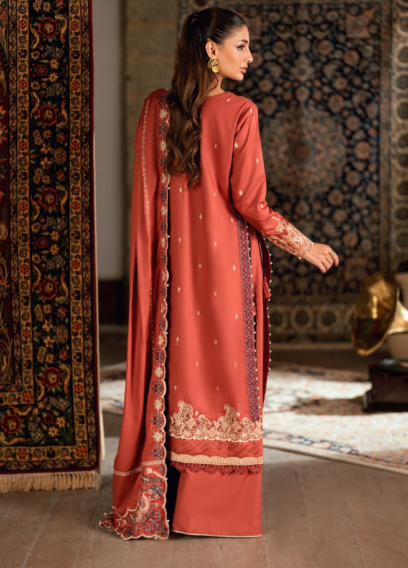 Zync by Florent One Nation Unstitched Khaddar Embroidered Suits 3 Piece FL25ON FL-2A - Casual Collection