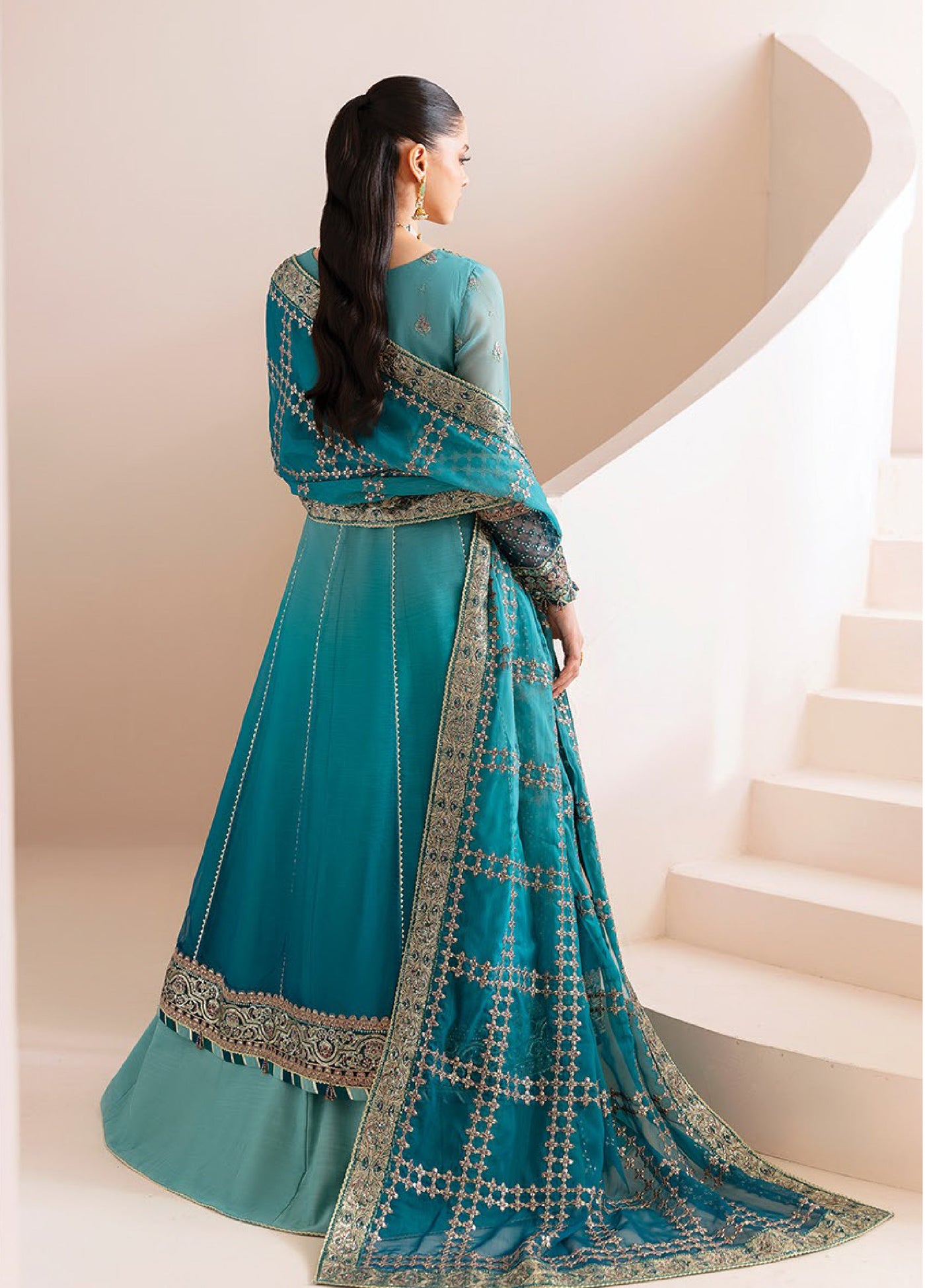 Xenia Formal Unstitched Luxury Embroidered Chiffon Suits 3 Piece XE25UF 02-Havena - Formals Collection