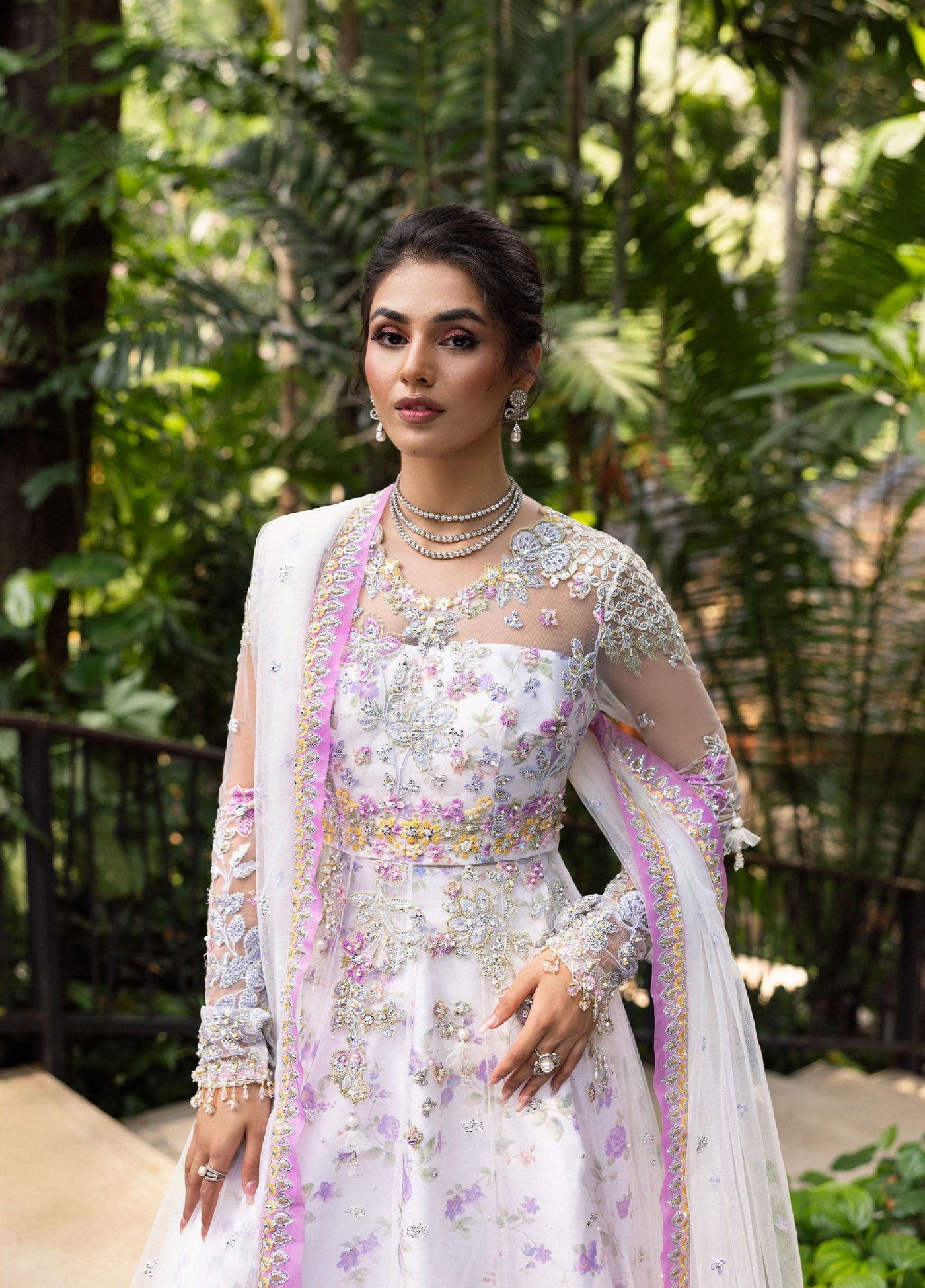 Saira Rizwan Unstitched Net Embroidered Suits 3 Piece SR25UF SRF25-05 Elina - Formal Collection