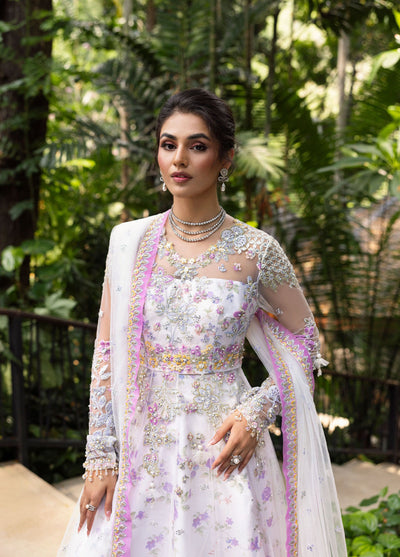 Saira Rizwan Unstitched Net Embroidered Suits 3 Piece SR25UF SRF25-05 Elina - Formal Collection