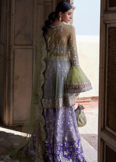 Zaha by Khadija Shah Gossamer Unstitched Embroidered Suits 3 Piece ZL25GF ZC25-07 - Festive Collection