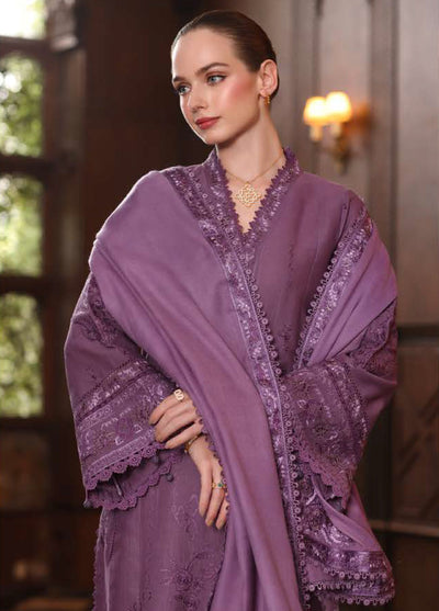 Noor by Saadia Asad Unstitched Khaddar Pashmina Shawl Embroidered Suits 3 Piece NSA25PW D6-Serenity - Casual Collection