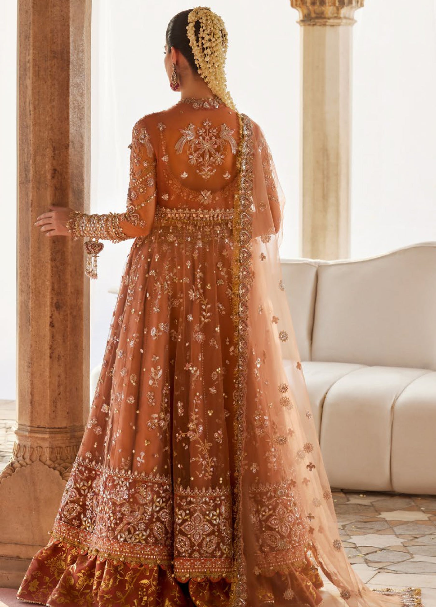 Zaha by Khadija Shah Gossamer Unstitched Embroidered Suits 3 Piece ZL25GF ZC25-08 - Festive Collection