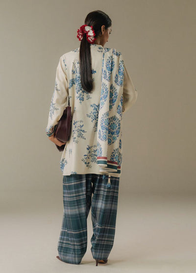 Coco by Zara Shahjahan Prints Unstitched Linen Suits 3 Piece CZS25PW Hushed Ember D-6A - Winter Collection