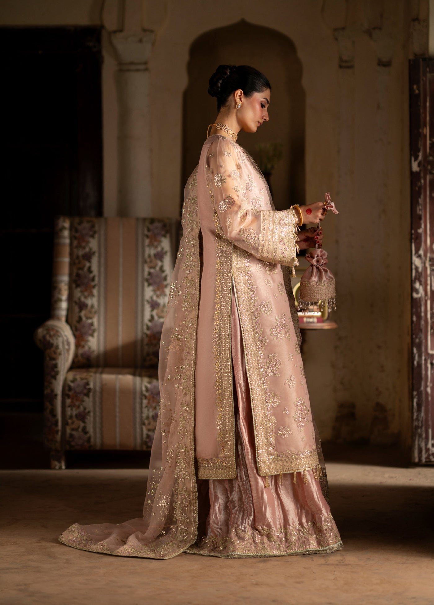 Dastan E Ishq by Ajr Festive Embroidered Unstitched Net 3 Piece Suits AJR25DI D-4 Zehra - Formals Collection