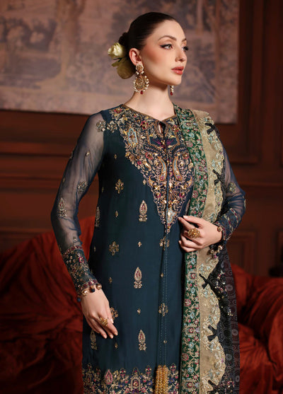 MaAlfaaz By Nureh Festive Unstitched Chiffon Embroidered 3 Piece Suits NU25AF NL-88 - Festive Collection