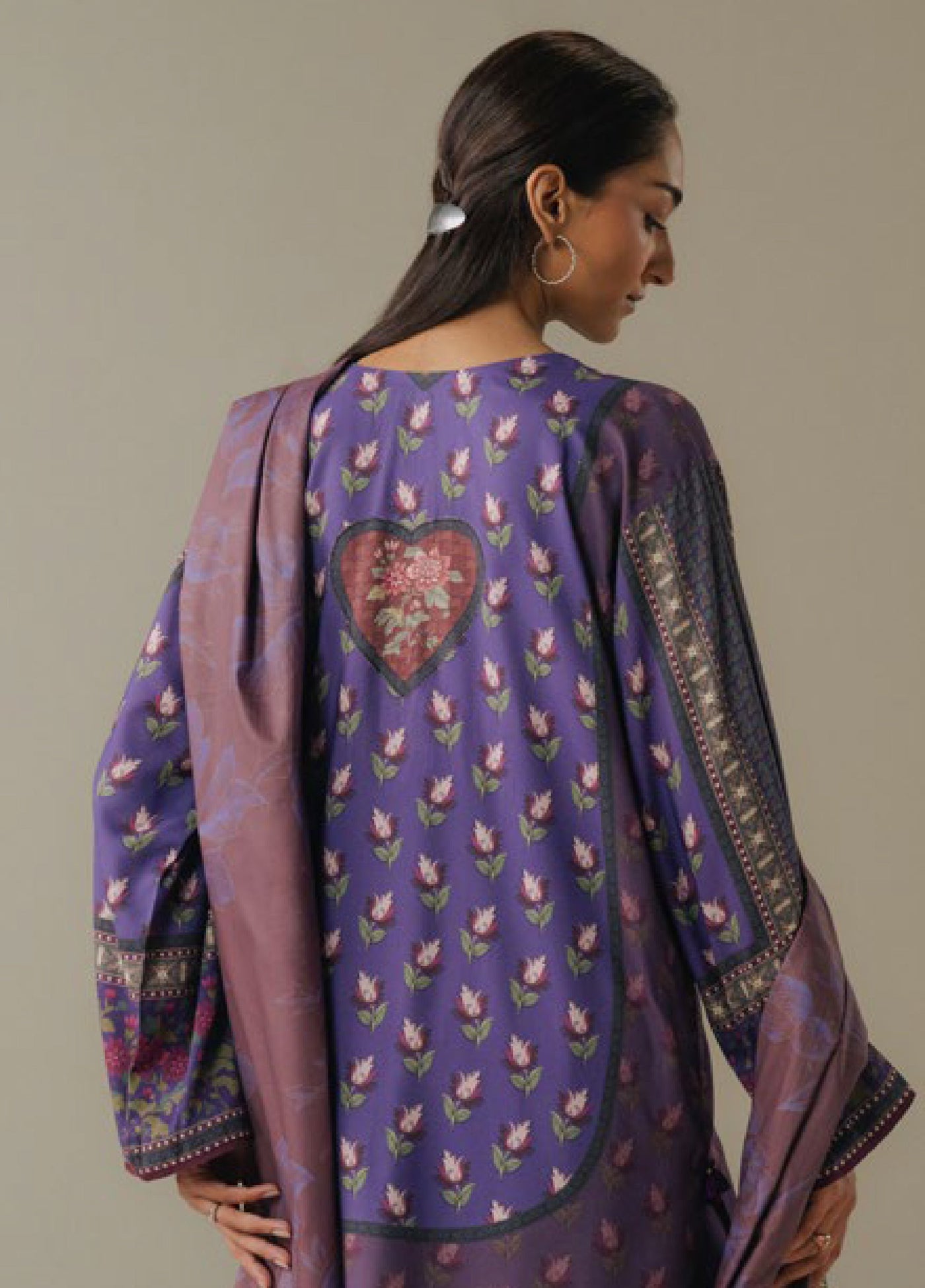 Coco by Zara Shahjahan Prints Unstitched Linen Suits 3 Piece CZS25PW Soft Current D-7A - Winter Collection
