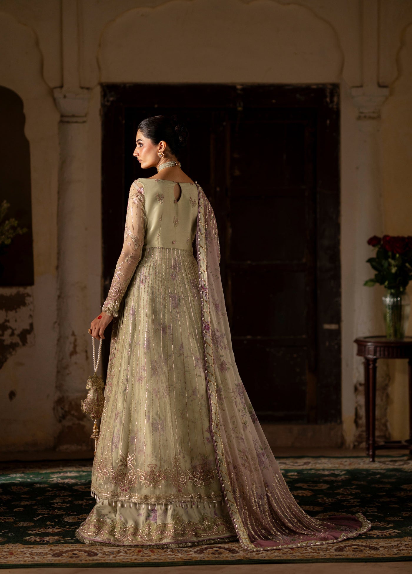 Dastan E Ishq by Ajr Festive Embroidered Unstitched Net 3 Piece Suits AJR25DI D-7 Ghazal - Formals Collection