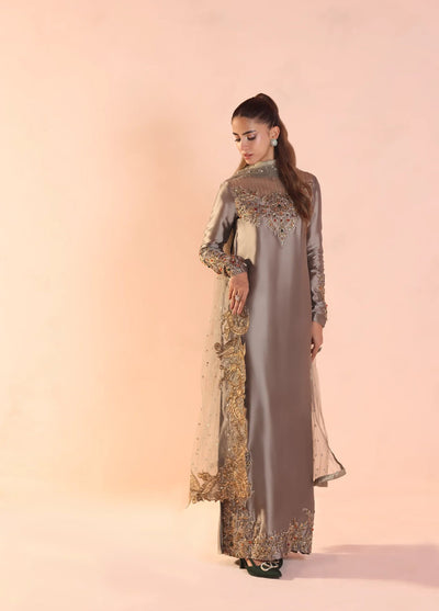 Eterna by Musferah Saad Pret Embroidered Tissue Silk 3 Piece Whispers of Opulence - Festive Collection
